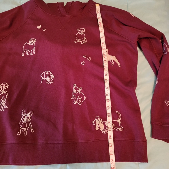 Johnny Was Tippi Embroidered Dog Hooded Sweatshirt XL - Picture 7 of 12